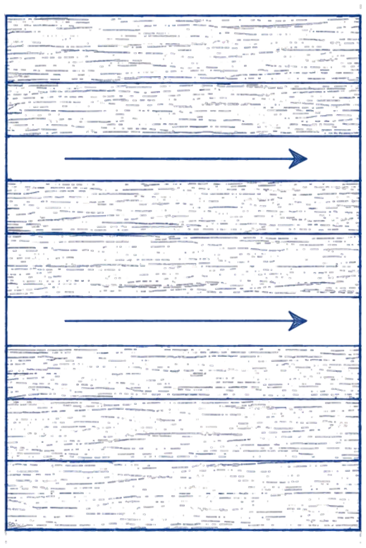 Blueprint diagram of straight plank flooring layout